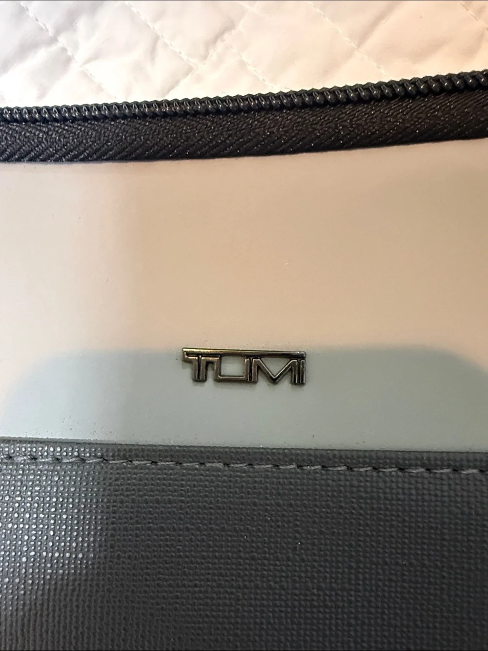 Tumi Two-Tone Gray and Charcoal Toiletry Pouch